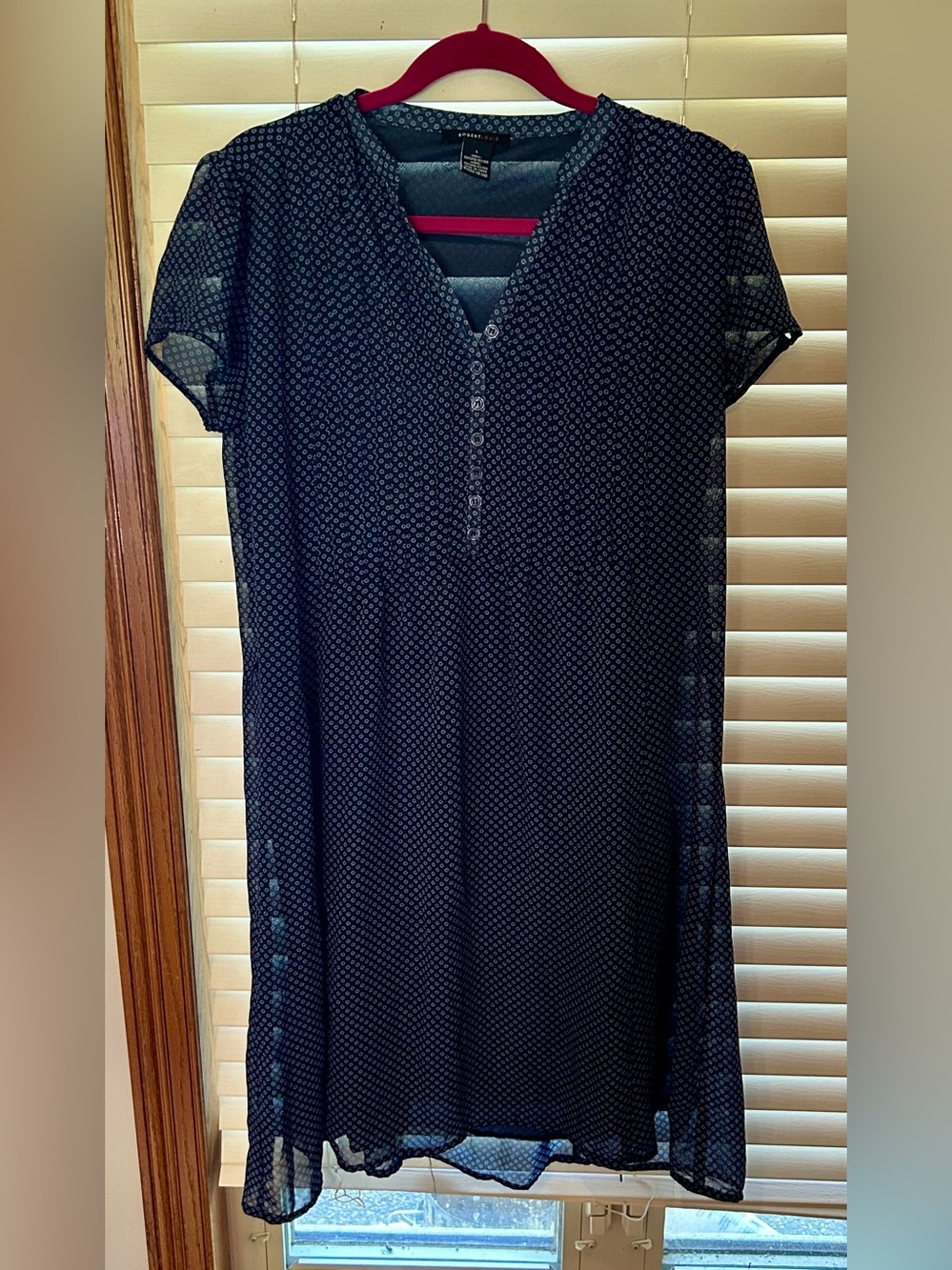 Robert Louis Navy Patterned Short Sleeve Dress